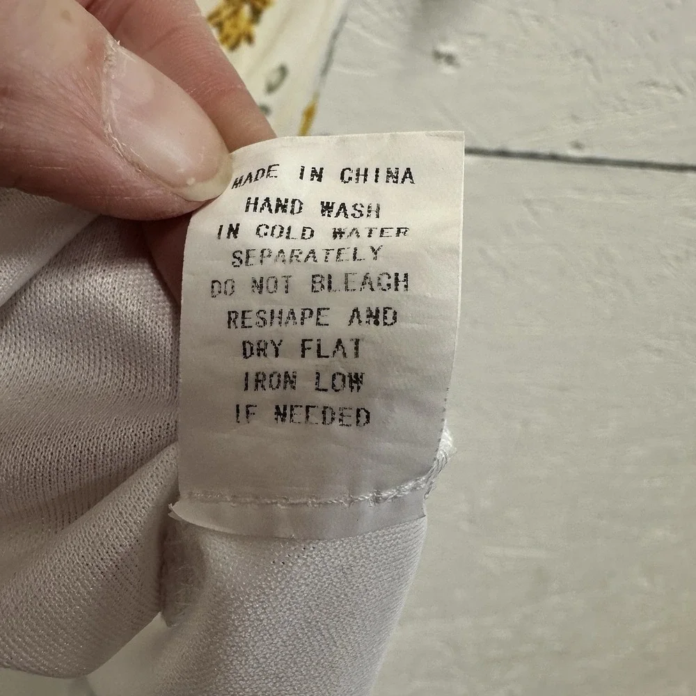 Siren Lily Sz PXL White Floral Dress Lined Cottage Fairy Boho Feminine Romantic - Picture 8 of 8